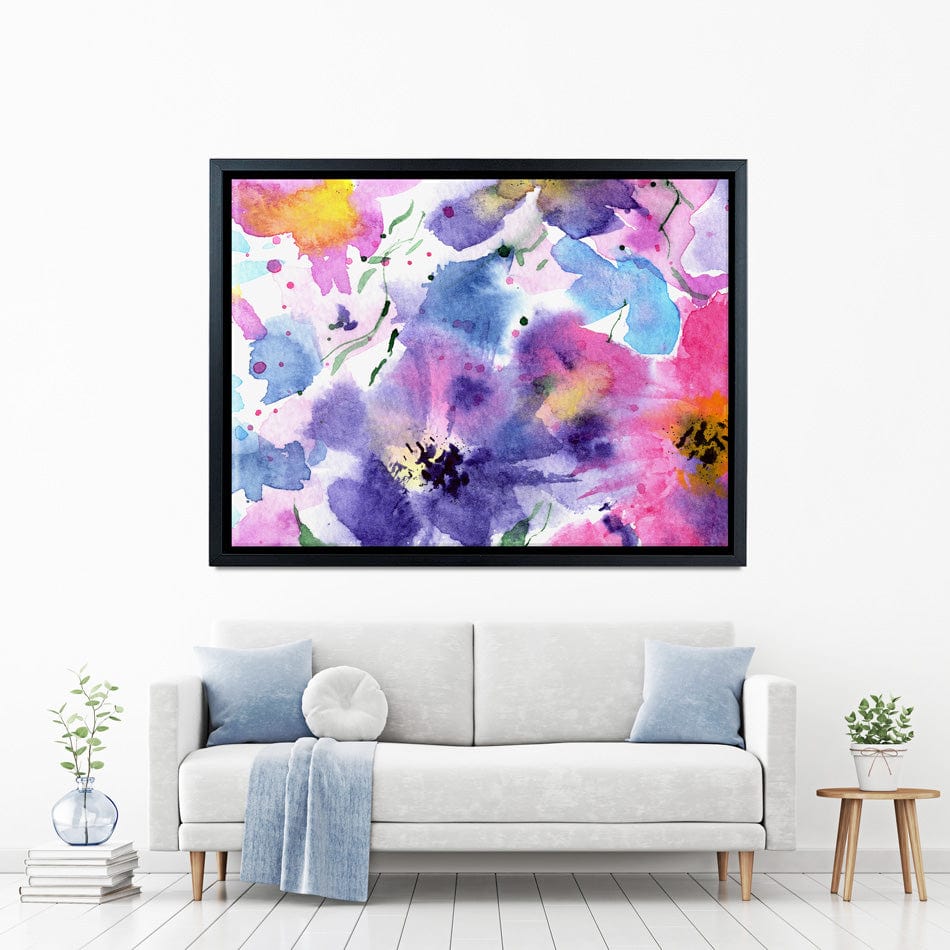 Flowers Painted In Watercolour Canvas Print wall art product Katerina Izotova Art Lab / Shutterstock