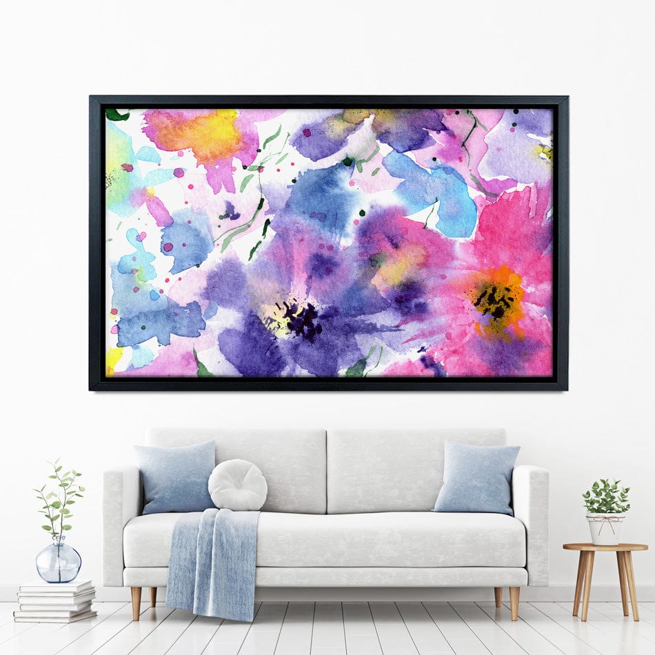 Flowers Painted In Watercolour Canvas Print wall art product Katerina Izotova Art Lab / Shutterstock