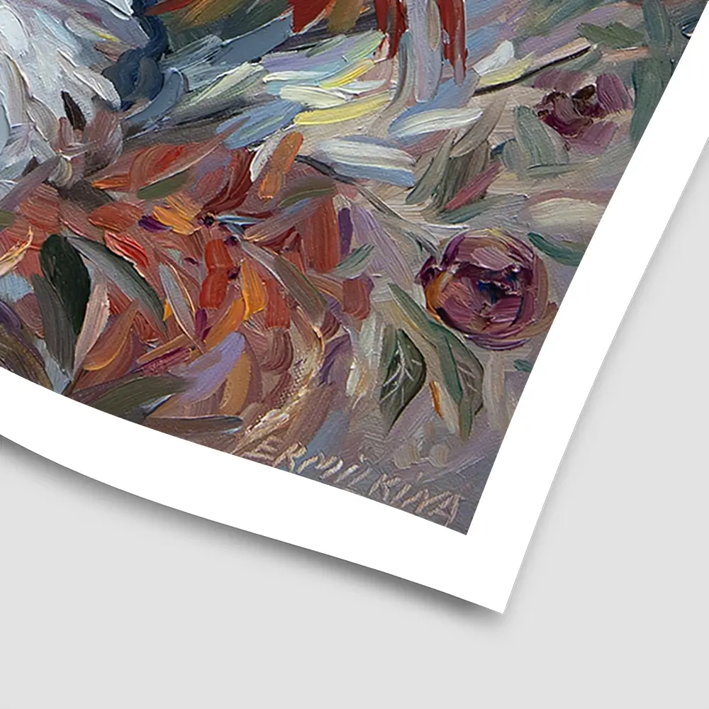 Flowers Square Art Print Flowers Square Art Print wall art product Ekaterina Ermilkina