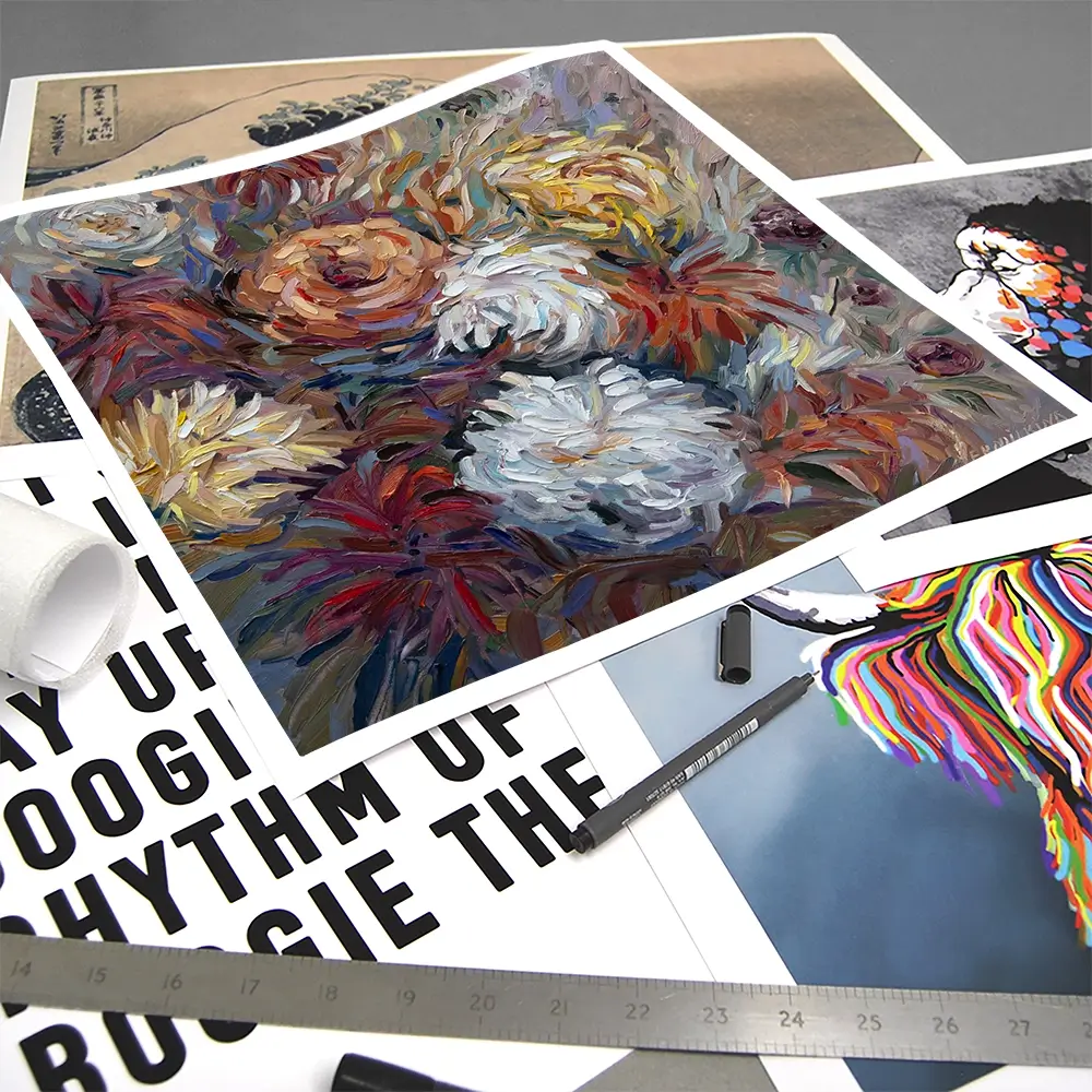 Flowers Square Art Print Flowers Square Art Print wall art product Ekaterina Ermilkina