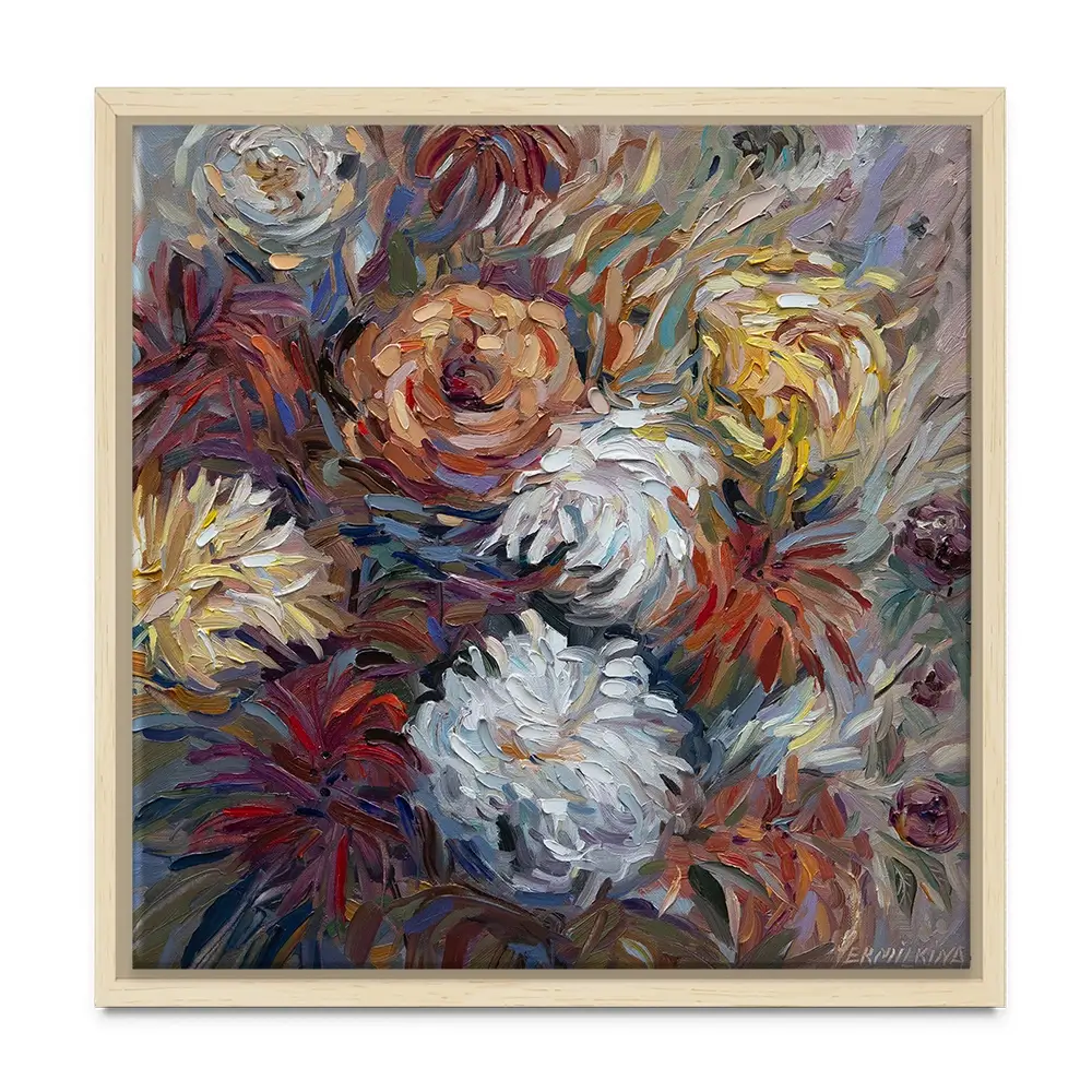 Flowers Square Canvas Print Flowers Square Canvas Print wall art product Ekaterina Ermilkina