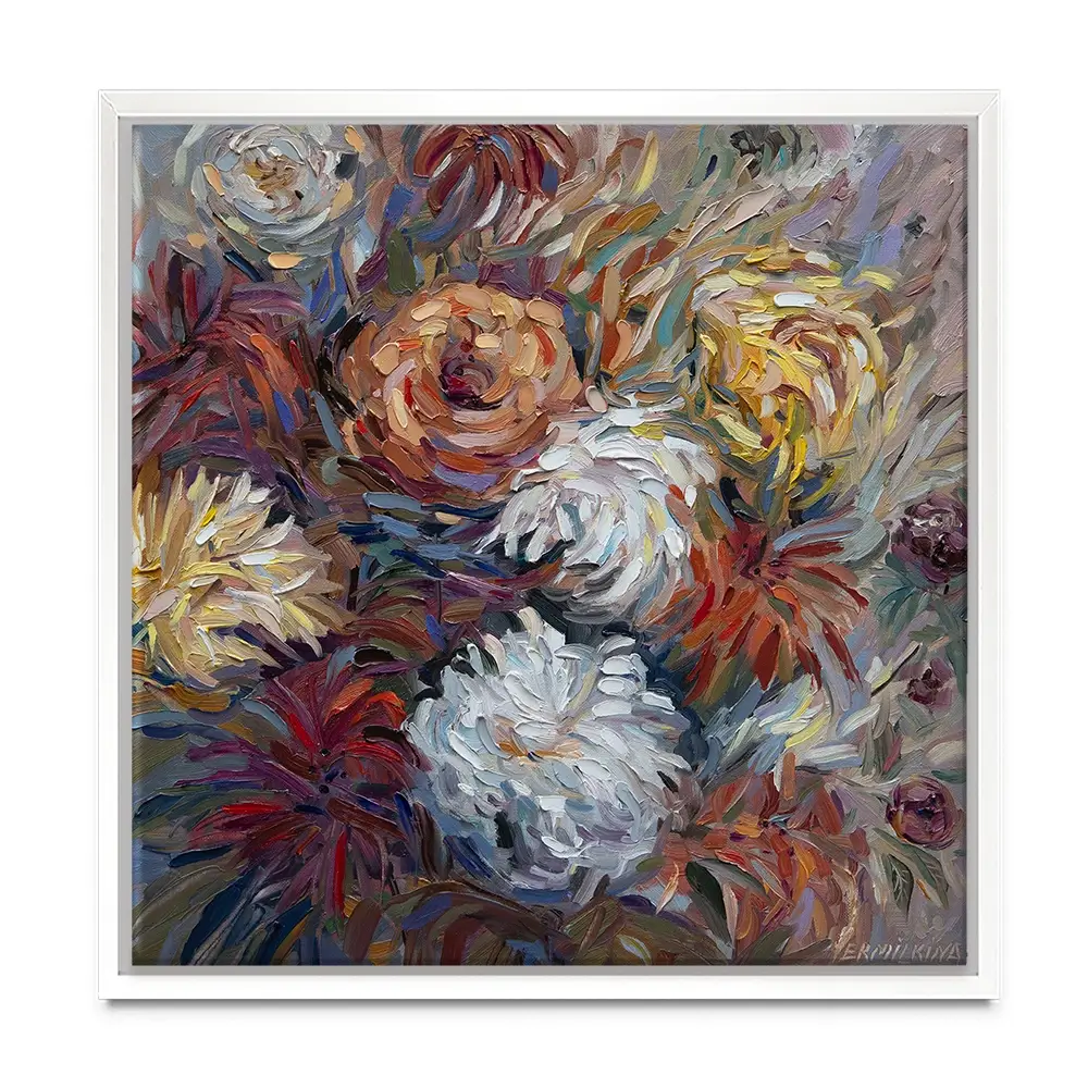 Flowers Square Canvas Print Flowers Square Canvas Print wall art product Ekaterina Ermilkina