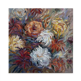Flowers Square Canvas Print Flowers Square Canvas Print wall art product Ekaterina Ermilkina