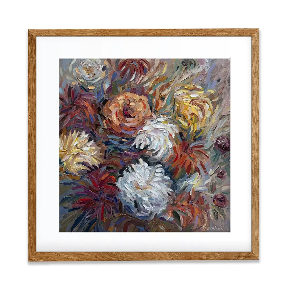 Flowers Square Framed Art Print Flowers Square Framed Art Print wall art product Ekaterina Ermilkina