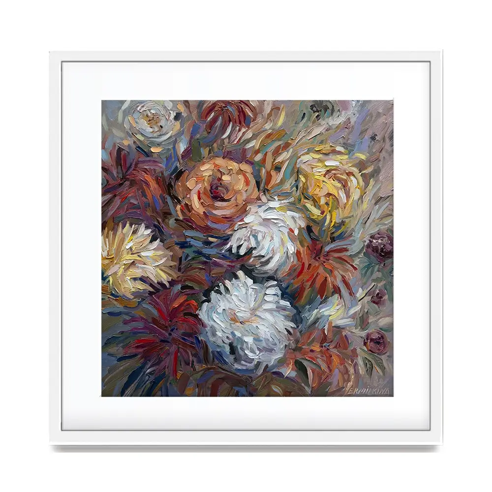 Flowers Square Framed Art Print Flowers Square Framed Art Print wall art product Ekaterina Ermilkina