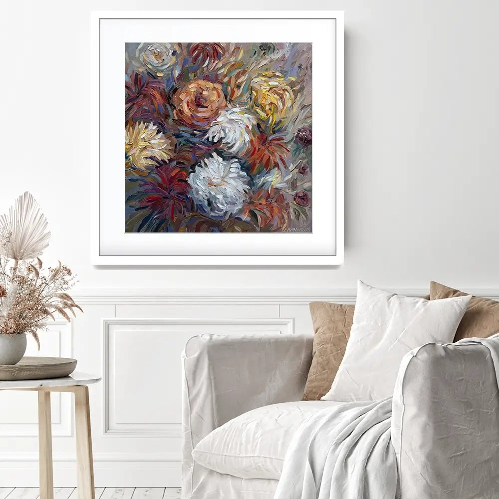 Flowers Square Framed Art Print Flowers Square Framed Art Print wall art product Ekaterina Ermilkina