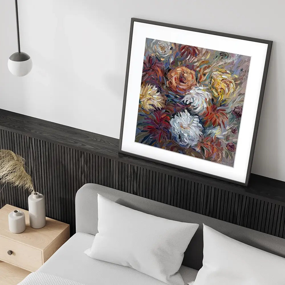 Flowers Square Framed Art Print Flowers Square Framed Art Print wall art product Ekaterina Ermilkina