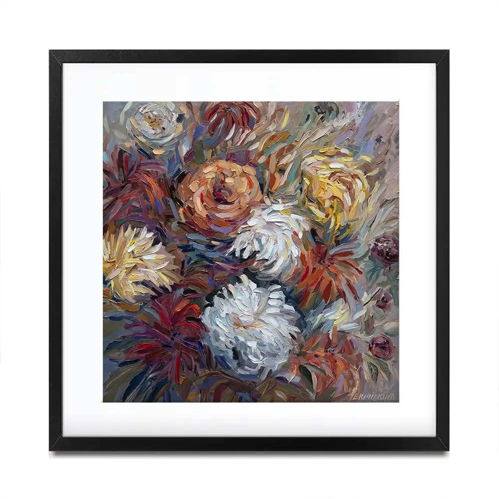 Flowers Square Framed Art Print Flowers Square Framed Art Print wall art product Ekaterina Ermilkina