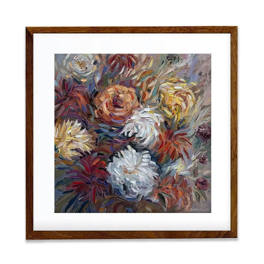 Flowers Square Framed Art Print Flowers Square Framed Art Print wall art product Ekaterina Ermilkina