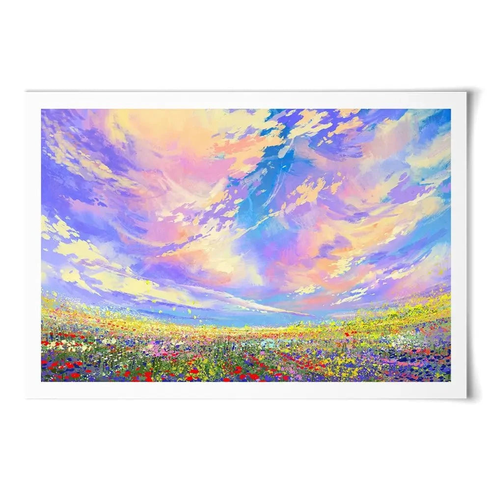 Flowers Under Clouds Art Print Flowers Under Clouds Art Print wall art product Tithi Luadthong / Shutterstock