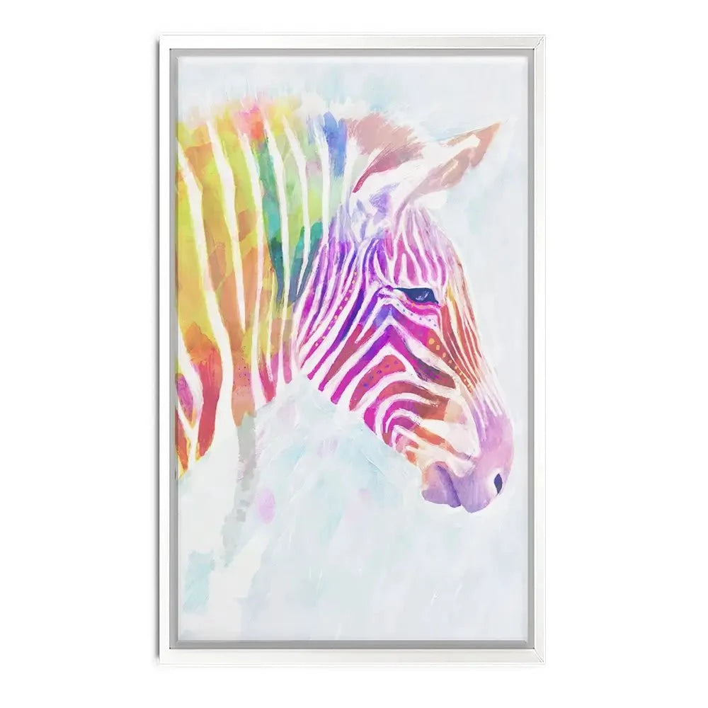 Fluroscent Zebra Canvas Print Fluroscent Zebra Canvas Print wall art product Victoria Borges