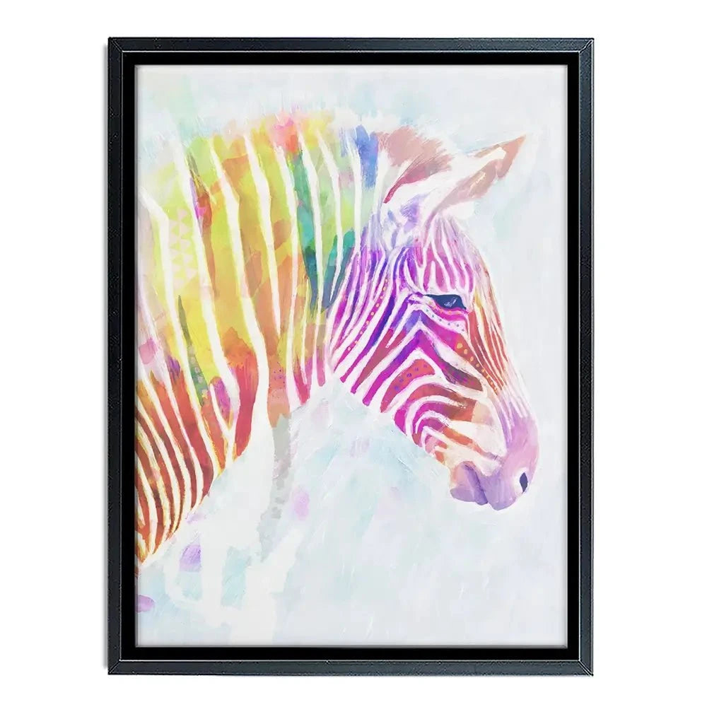 Fluroscent Zebra Canvas Print Fluroscent Zebra Canvas Print wall art product Victoria Borges