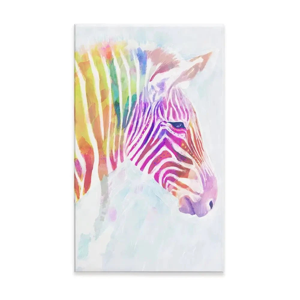 Fluroscent Zebra Canvas Print Fluroscent Zebra Canvas Print wall art product Victoria Borges
