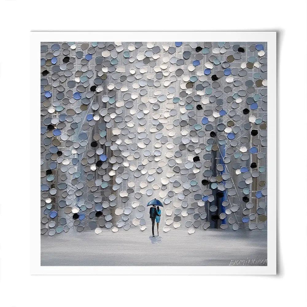 Foggy Rain Square Art Print Foggy Rain Square Art Print wall art product Ekaterina Ermilkina