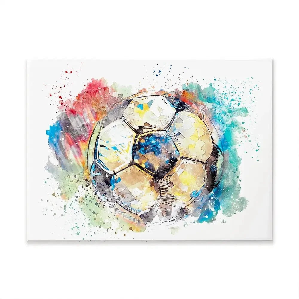 Football Splash Canvas Print