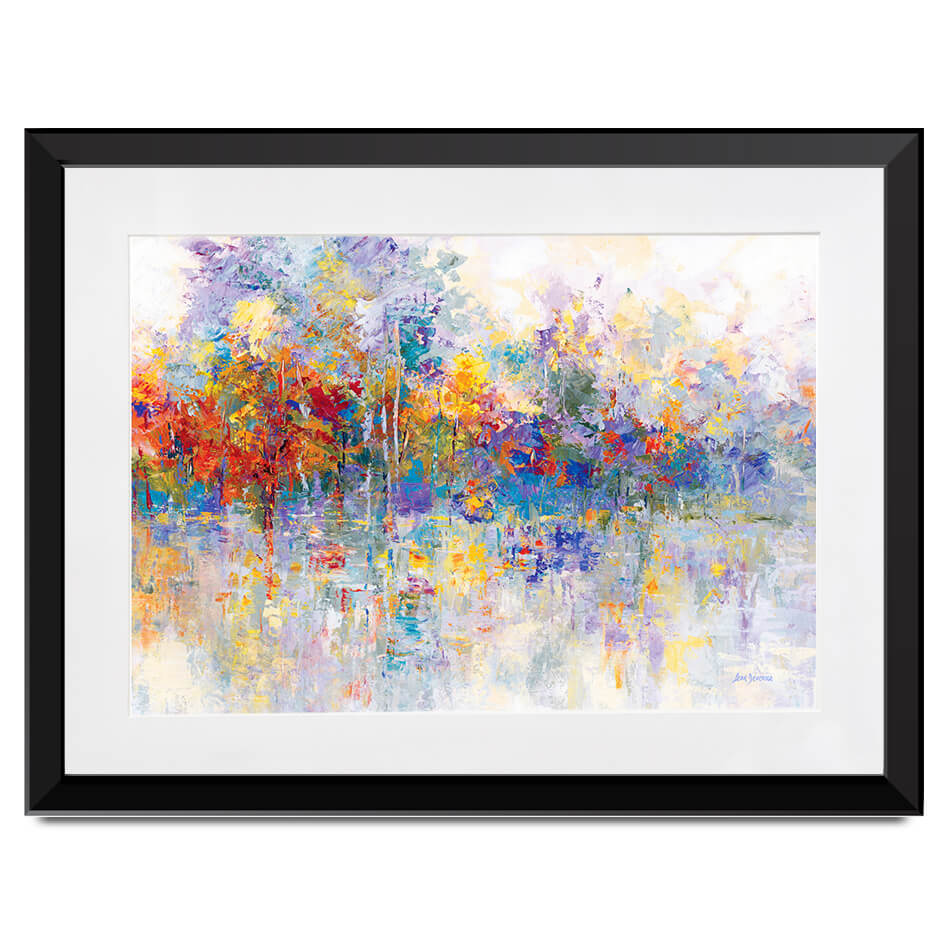 Forest By The Frozen Lake Framed Art Print Forest By The Frozen Lake Framed Art Print wall art product Leon Devenice