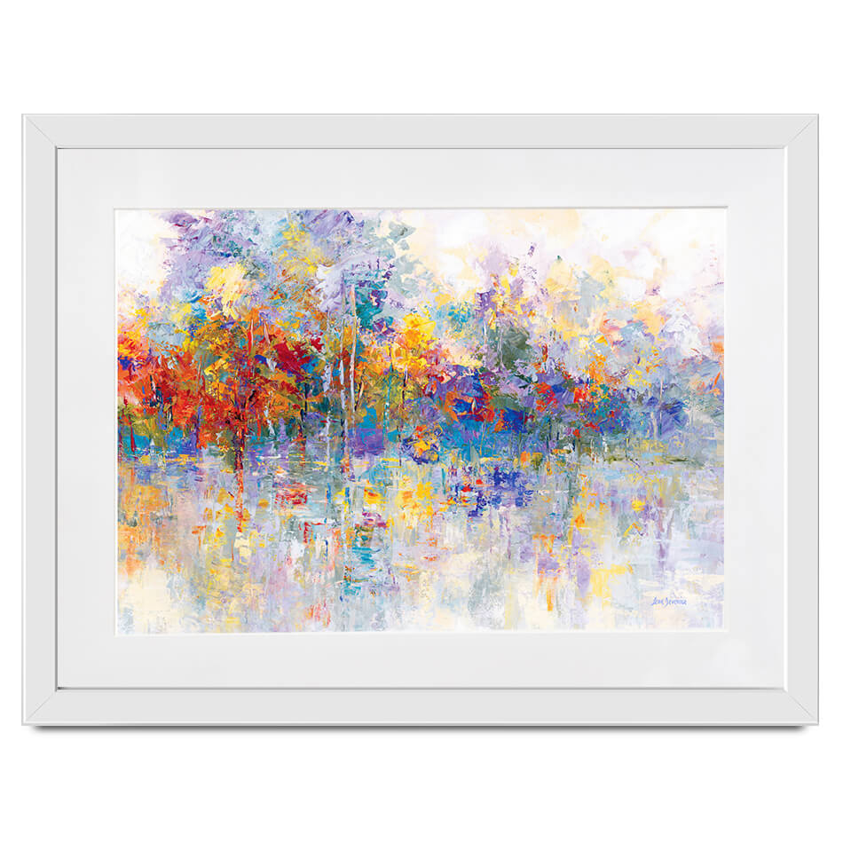 Forest By The Frozen Lake Framed Art Print Forest By The Frozen Lake Framed Art Print wall art product Leon Devenice