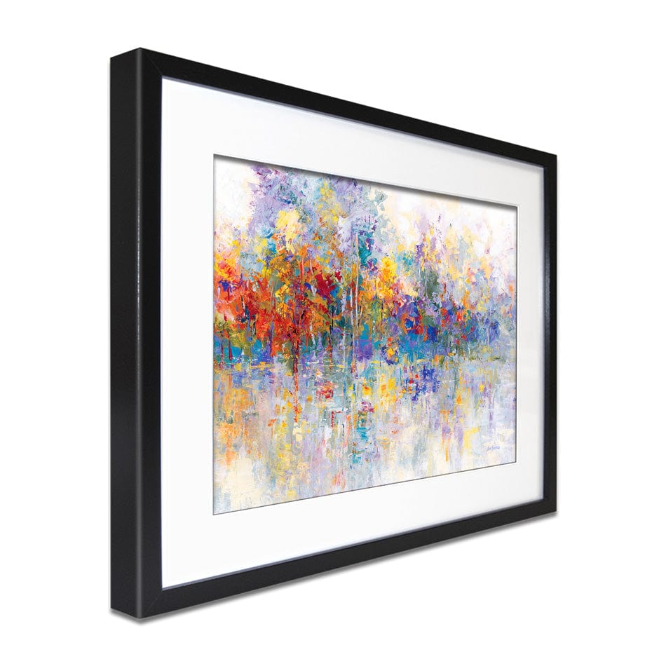 Forest By The Frozen Lake Framed Art Print wall art product Leon Devenice