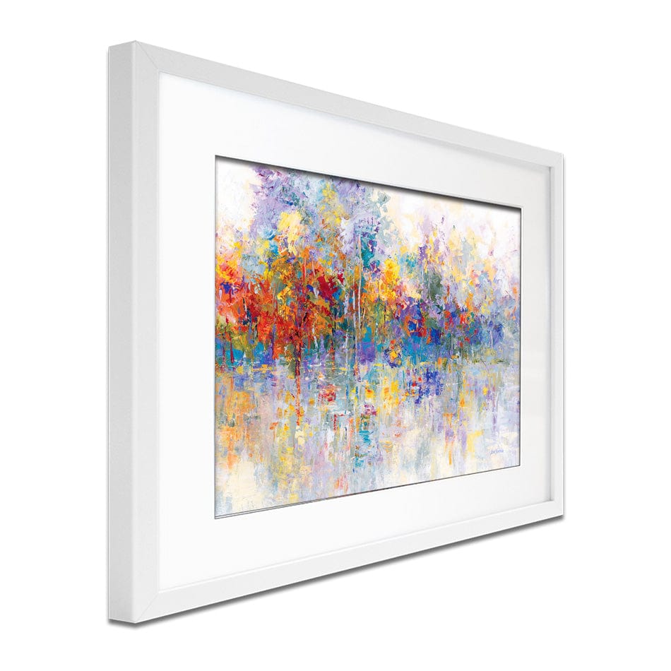 Forest By The Frozen Lake Framed Art Print wall art product Leon Devenice