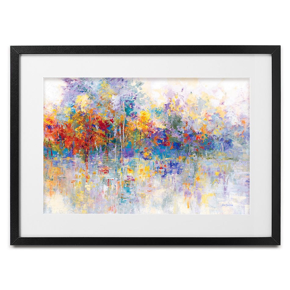 Forest By The Frozen Lake Framed Art Print wall art product Leon Devenice