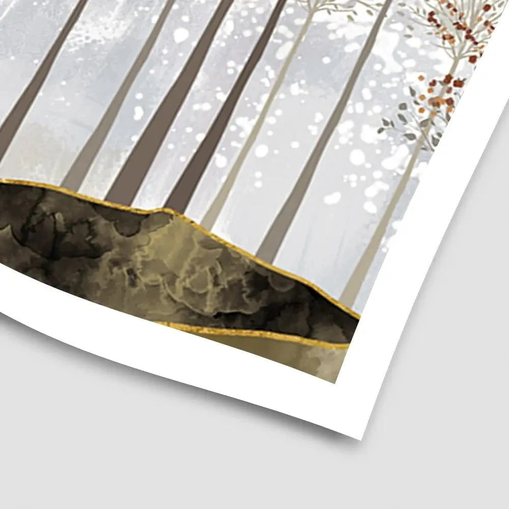 Forest Deer Art Print Forest Deer Art Print wall art product 3d artwork wallpaper / Shutterstock