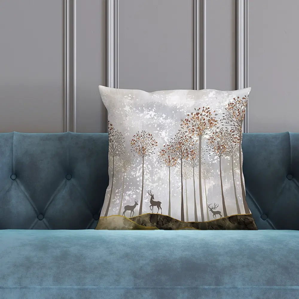 Forest Deer Cushion Forest Deer Cushion wall art product 3d artwork wallpaper / Shutterstock