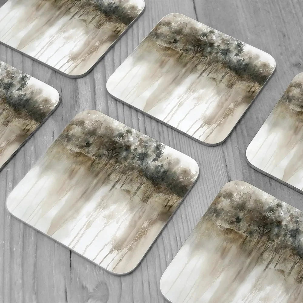 Forest Edge Coaster Set Forest Edge Coaster Set wall art product Carol Robinson