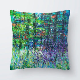 Forest Greens Cushion Forest Greens Cushion wall art product Jane Brookshaw