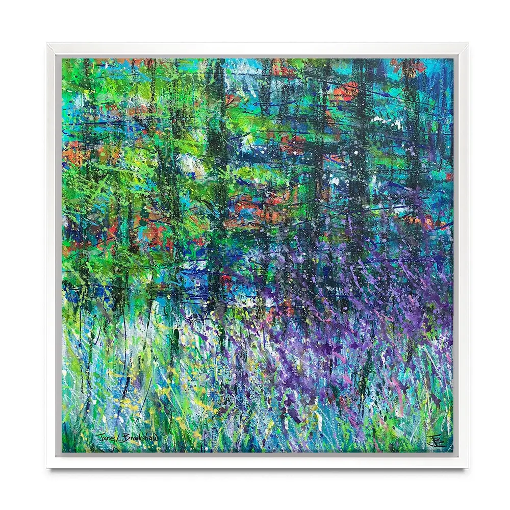 Forest Greens Square Canvas Print Forest Greens Square Canvas Print wall art product Jane Brookshaw