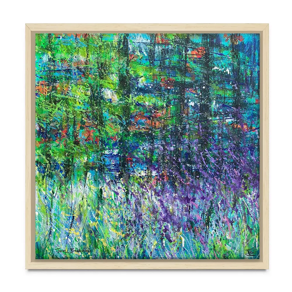 Forest Greens Square Canvas Print Forest Greens Square Canvas Print wall art product Jane Brookshaw