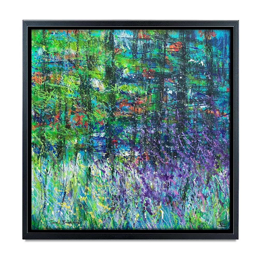 Forest Greens Square Canvas Print Forest Greens Square Canvas Print wall art product Jane Brookshaw