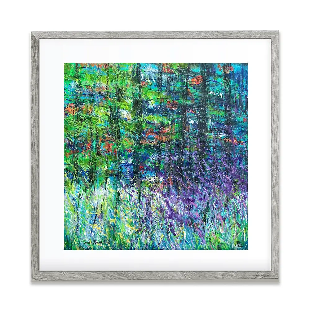 Forest Greens Square Framed Art Print Forest Greens Square Framed Art Print wall art product Jane Brookshaw