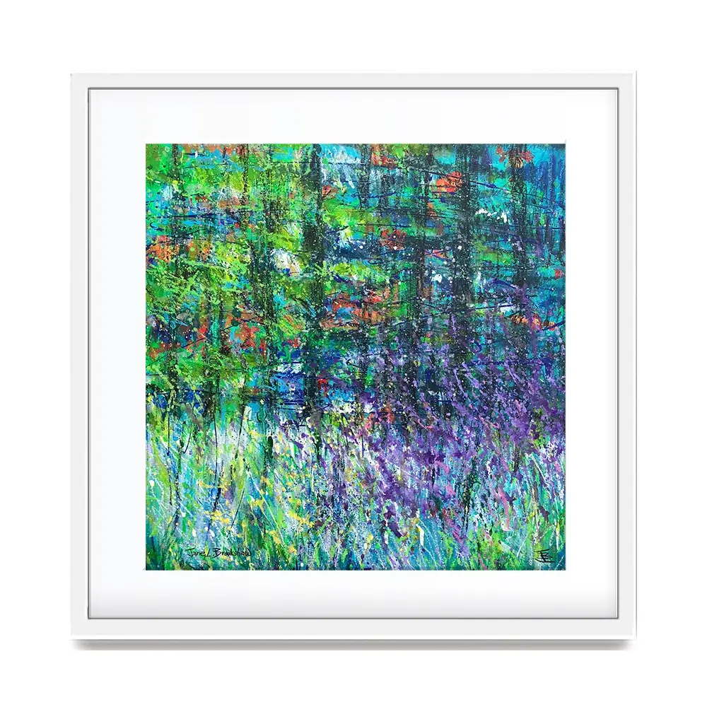 Forest Greens Square Framed Art Print Forest Greens Square Framed Art Print wall art product Jane Brookshaw