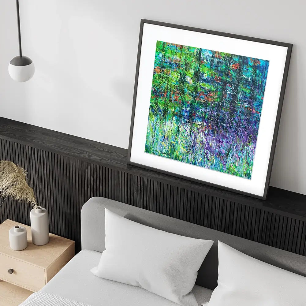 Forest Greens Square Framed Art Print Forest Greens Square Framed Art Print wall art product Jane Brookshaw