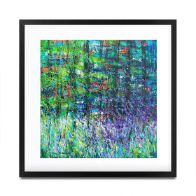 Forest Greens Square Framed Art Print Forest Greens Square Framed Art Print wall art product Jane Brookshaw