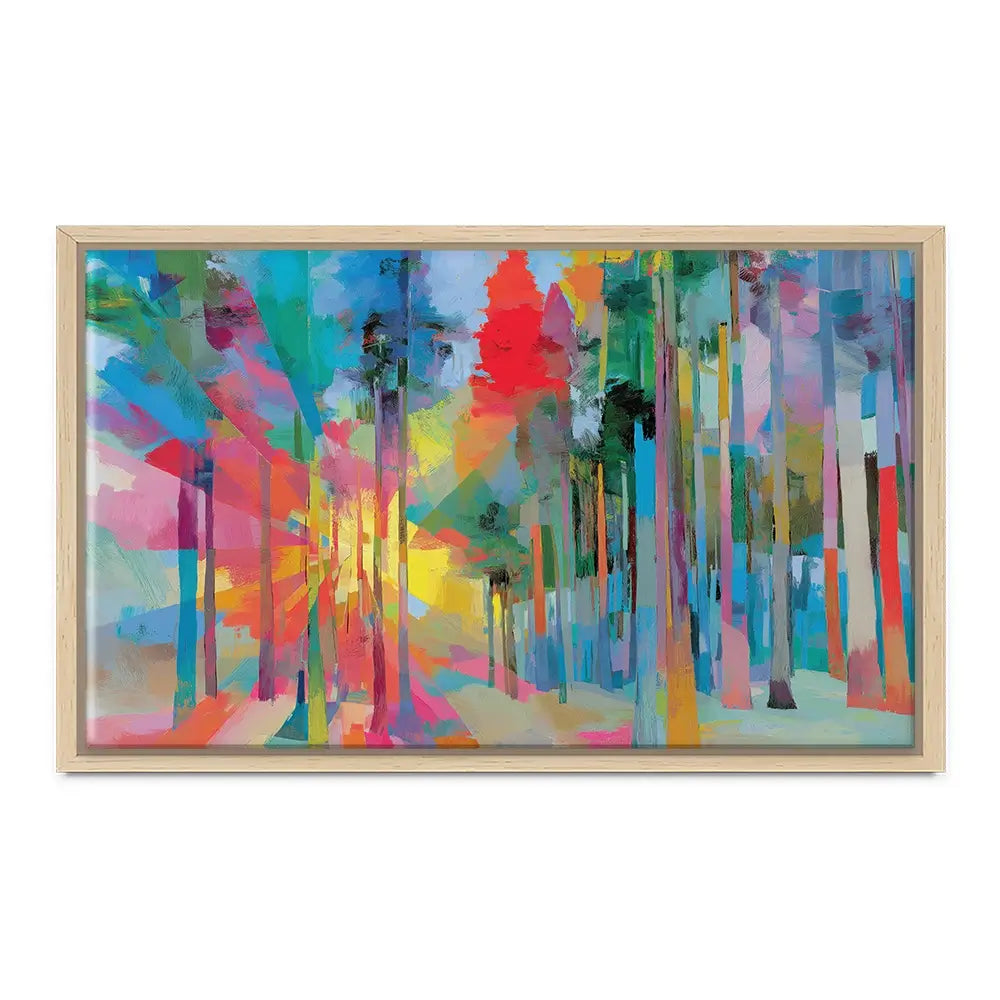 Forest Light In Colour Canvas Print Forest Light In Colour Canvas Print wall art product Chromatic Storm Studio
