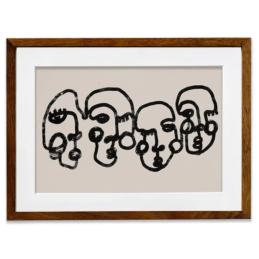 Four Faces Framed Art Print Four Faces Framed Art Print wall art product Treechild