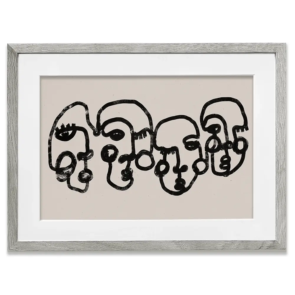 Four Faces Framed Art Print Four Faces Framed Art Print wall art product Treechild