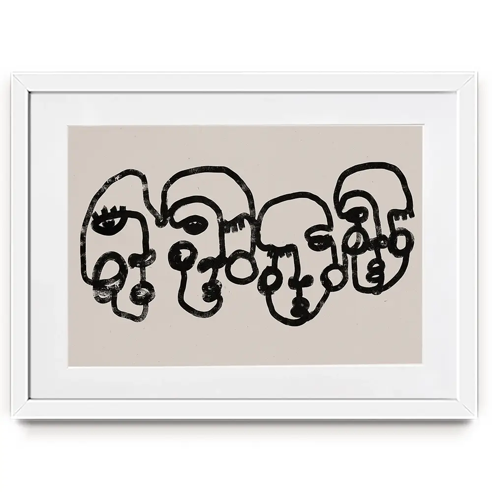 Four Faces Framed Art Print Four Faces Framed Art Print wall art product Treechild