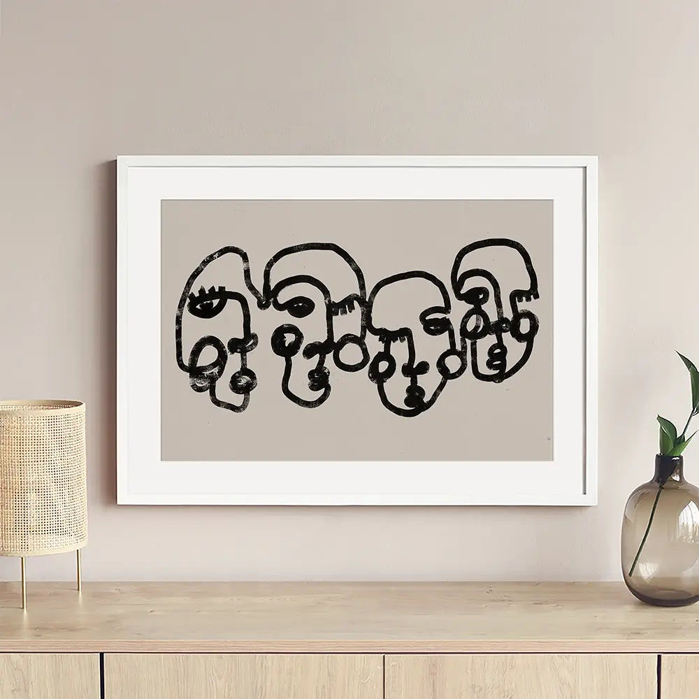 Four Faces Framed Art Print Four Faces Framed Art Print wall art product Treechild