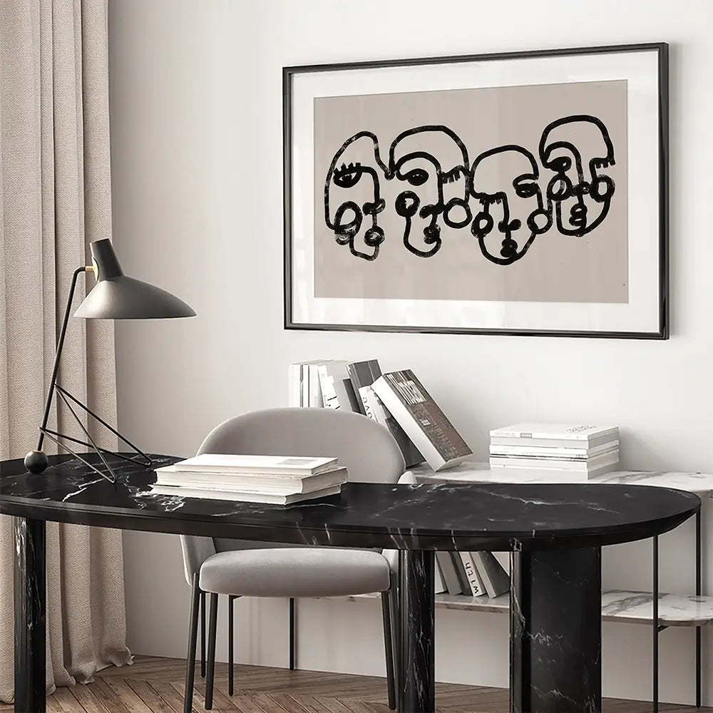 Four Faces Framed Art Print Four Faces Framed Art Print wall art product Treechild