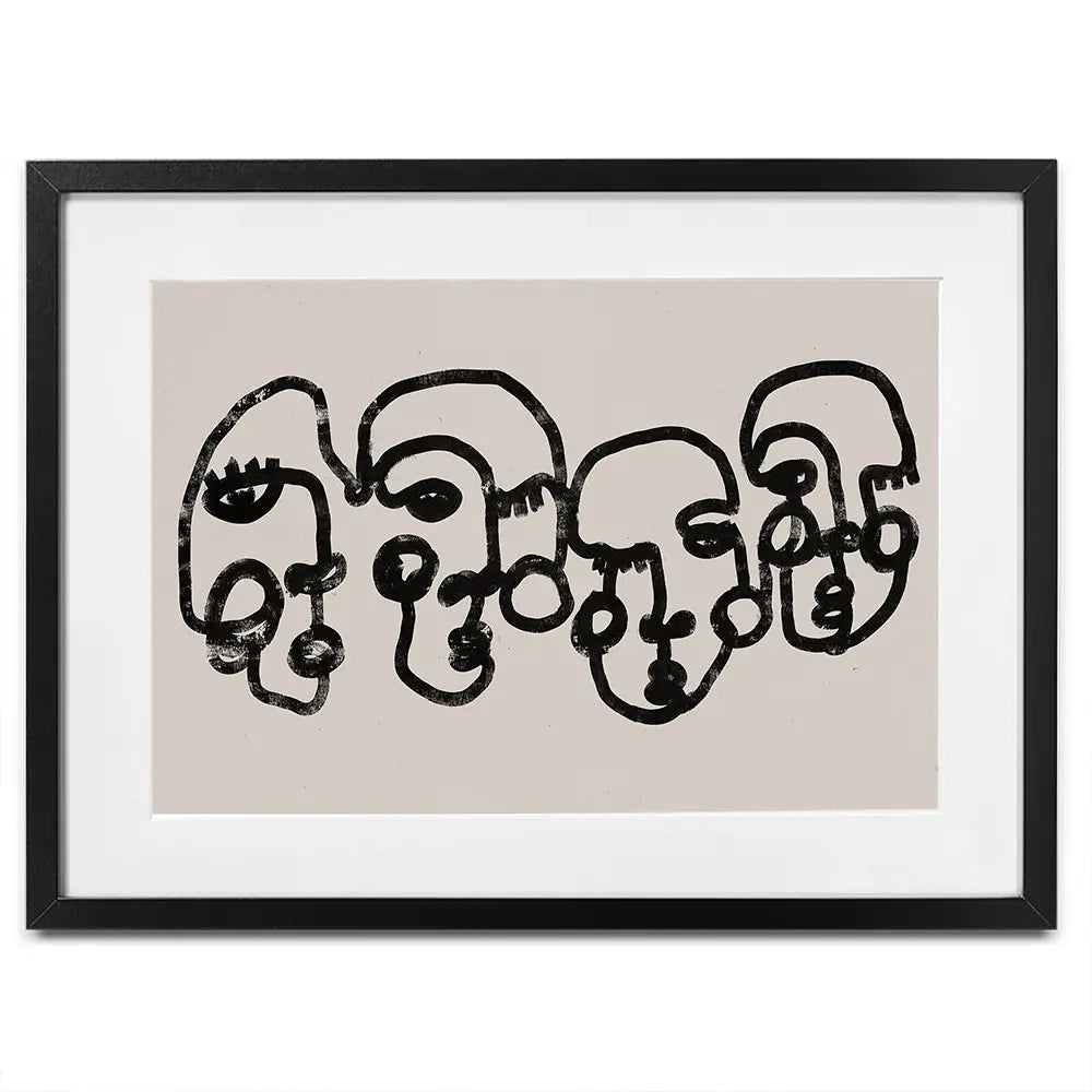 Four Faces Framed Art Print Four Faces Framed Art Print wall art product Treechild