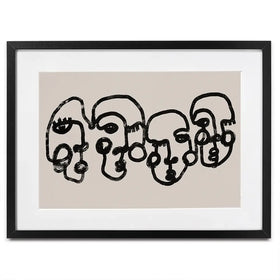 Four Faces Framed Art Print Four Faces Framed Art Print wall art product Treechild