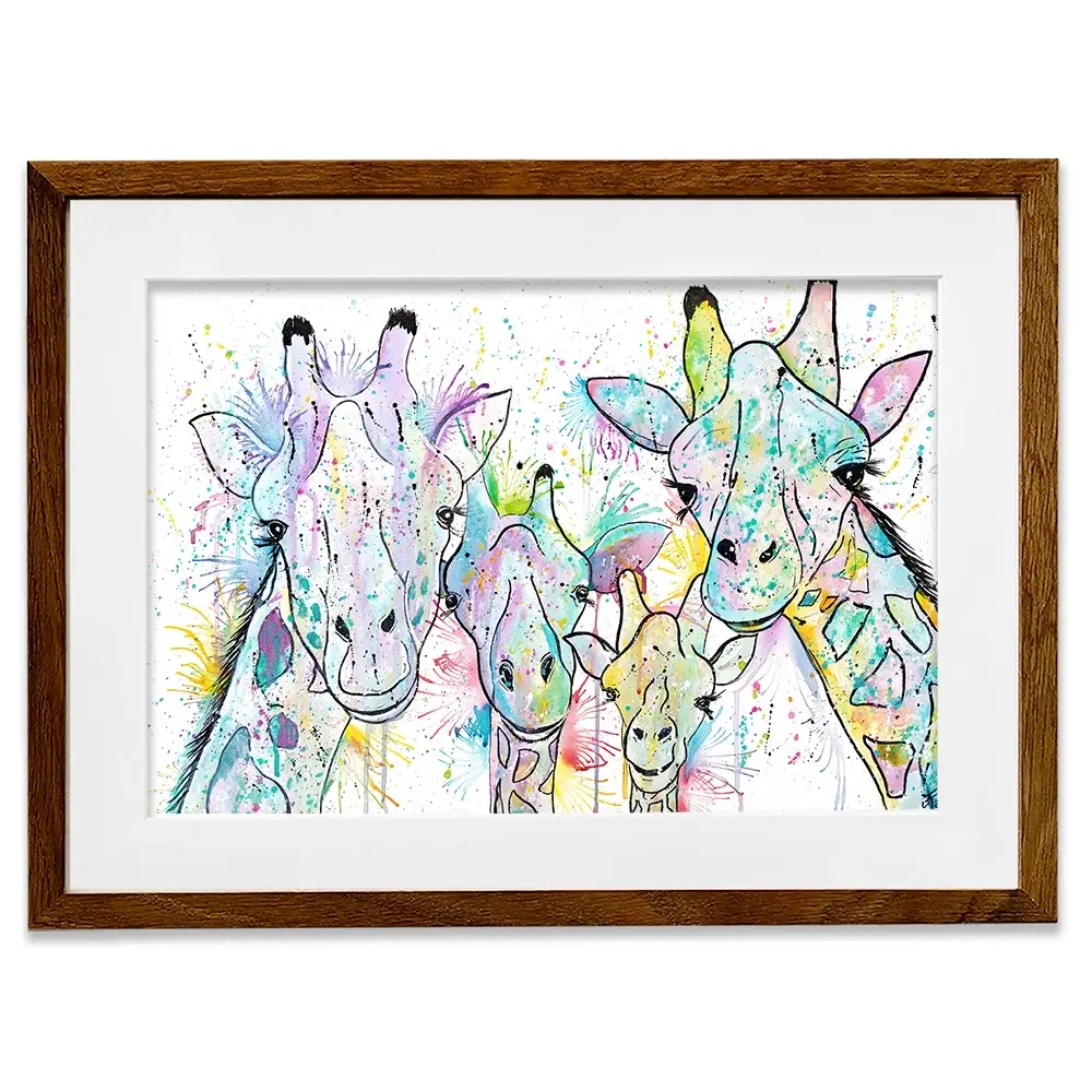 Four Giraffes Framed Art Print Four Giraffes Framed Art Print wall art product Jamie Taylor