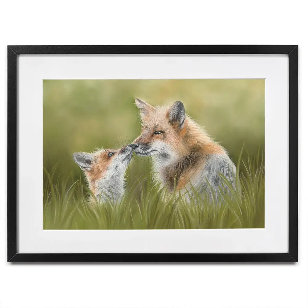 Fox And Cub Framed Art Print Fox And Cub Framed Art Print wall art product Georgie Turner