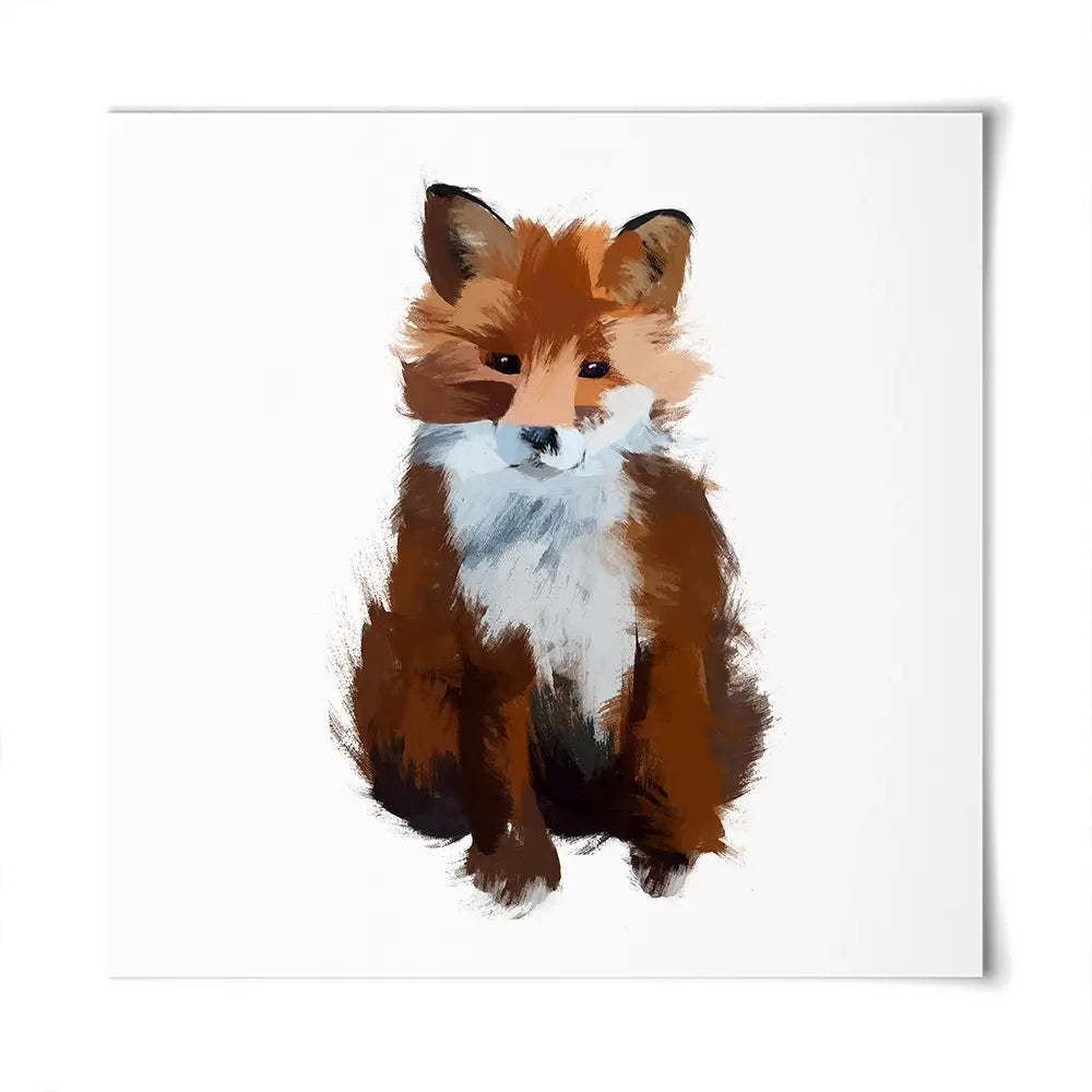 Fox Cub Square Art Print Fox Cub Square Art Print wall art product Aimee Linzi