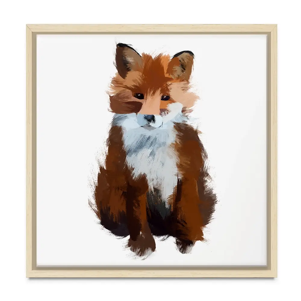 Fox Cub Square Canvas Print Fox Cub Square Canvas Print wall art product Aimee Linzi