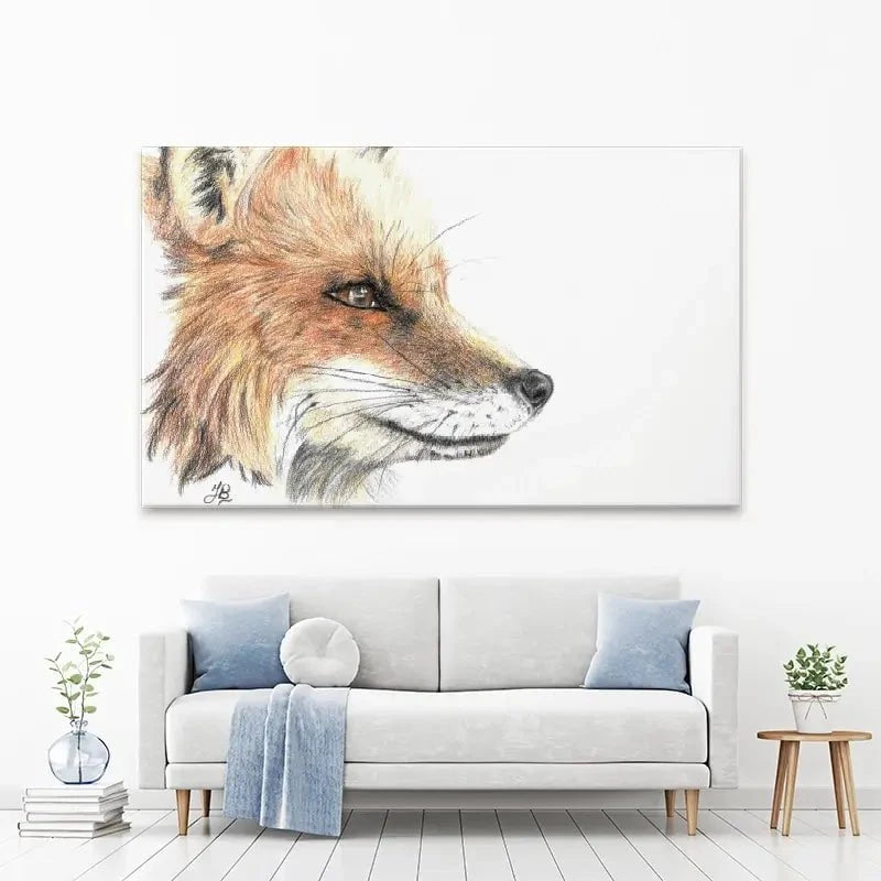 Fox Illustration Canvas Print Fox Illustration Canvas Print wall art product Jackie Bridges