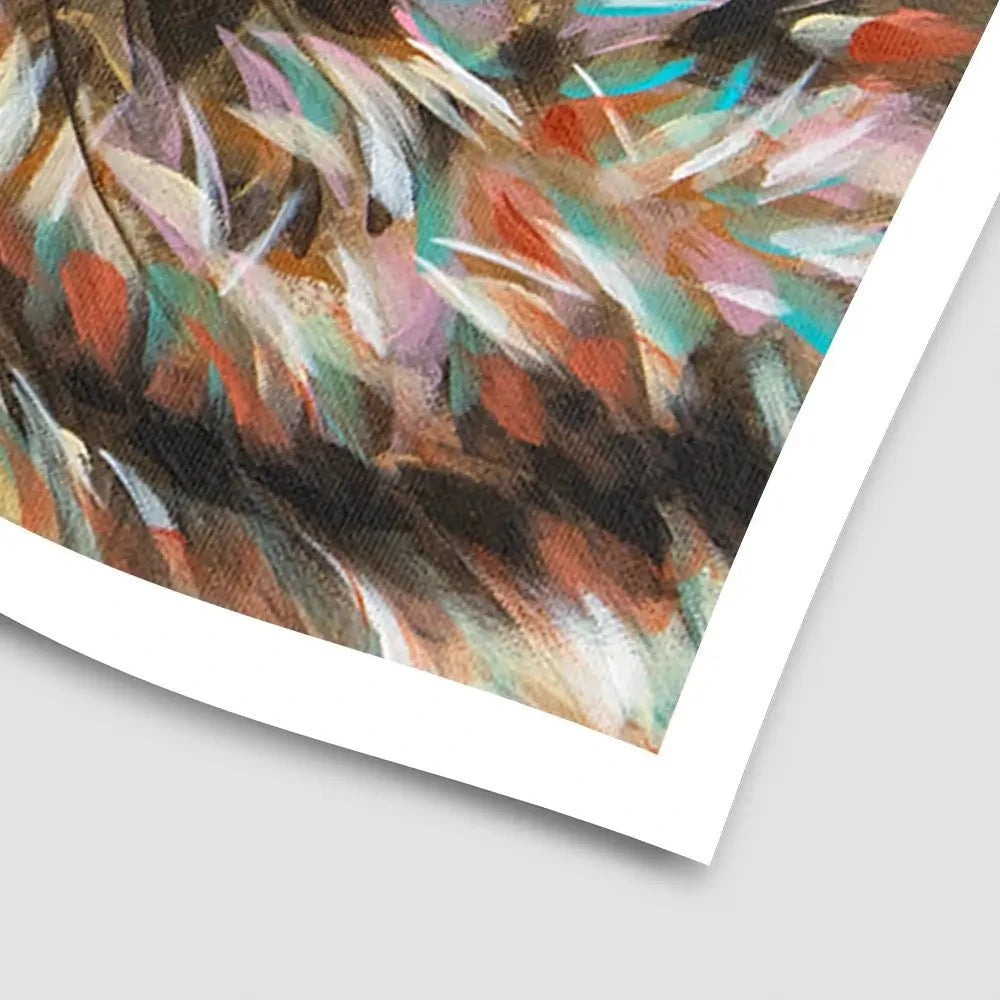 Fox With Flowers Art Print Fox With Flowers Art Print wall art product Carolee Vitaletti