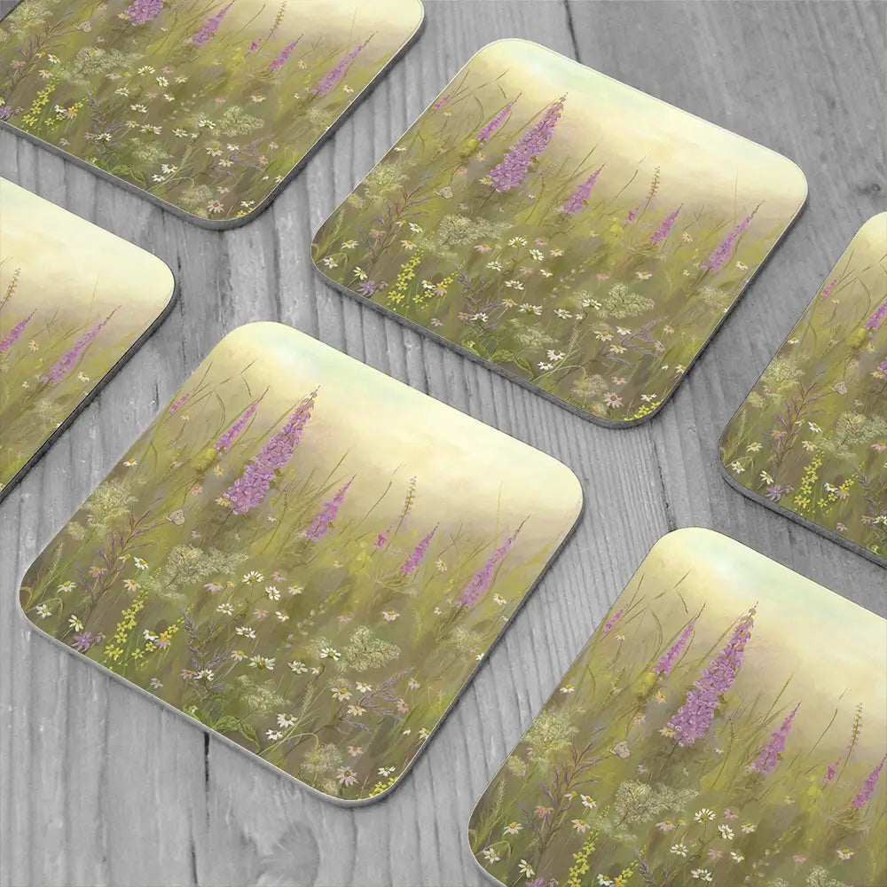 Foxglove Meadow Coaster Set Foxglove Meadow Coaster Set wall art product Karen Sutton